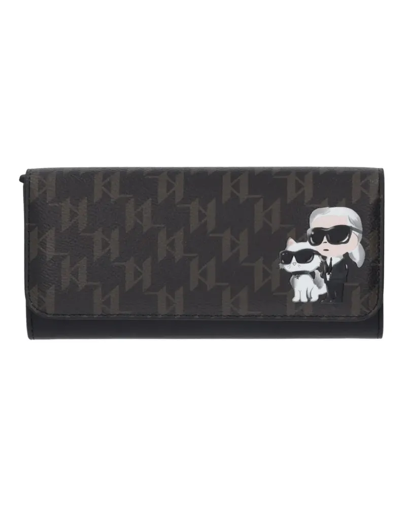 Karl Lagerfeld IKON monogram wallet - Braun Braun
