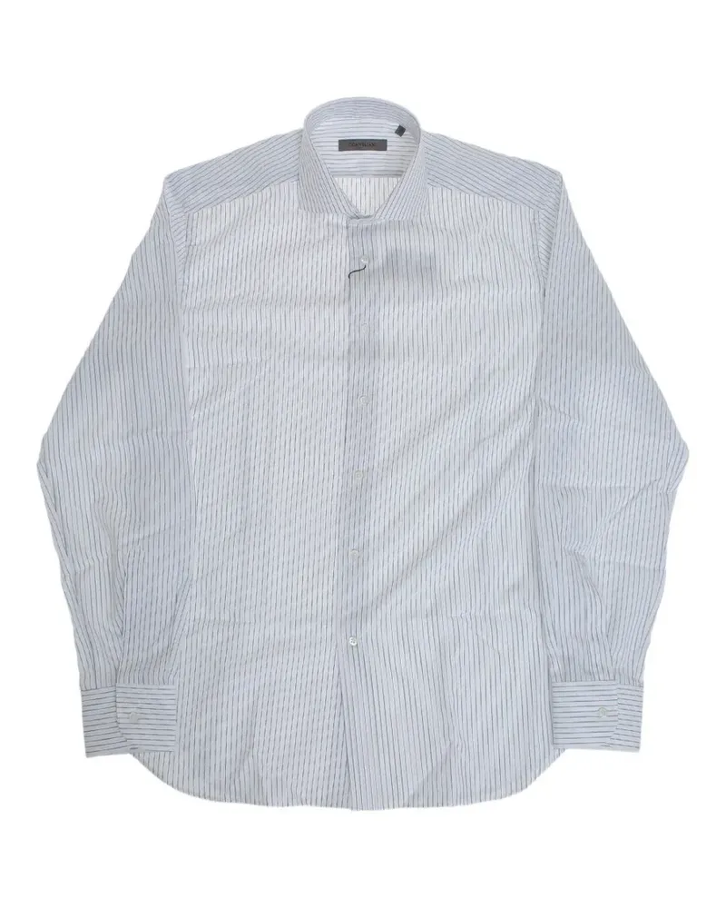 Corneliani striped French-collar shirt - Weiß Weiß