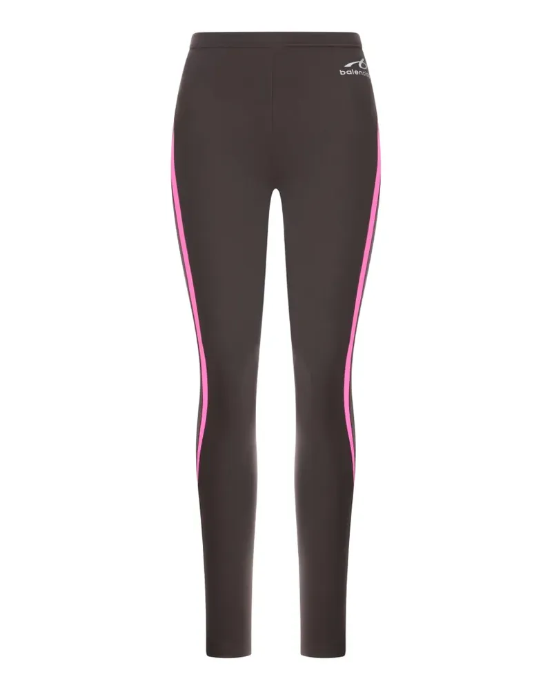 Balenciaga Techwear Leggings mit grafischem Print - Braun Braun