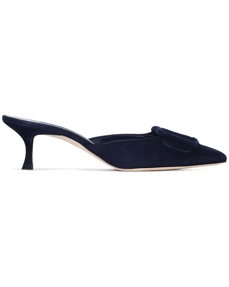 Manolo Blahnik Maysale Mules 50mm - Blau Blau