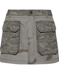 Marine Serre Minirock mit Camouflage-Print Grau