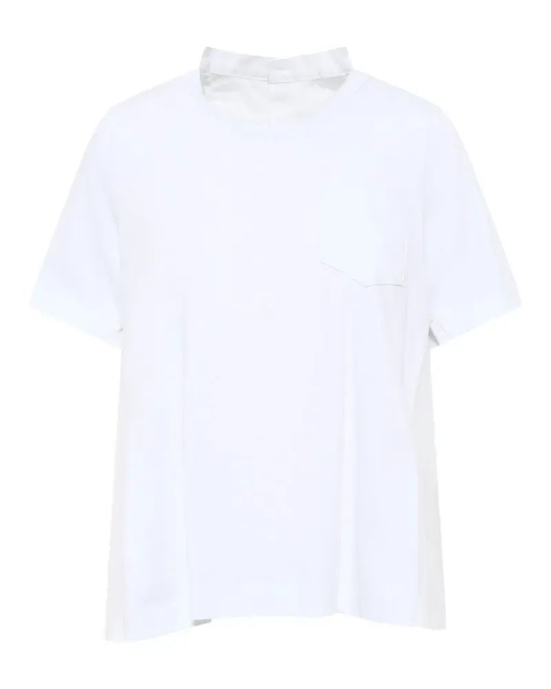 Sacai T-Shirt mit Einsätzen - Weiß Weiß