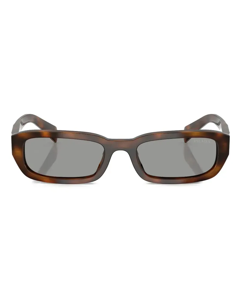 Prada Sonnenbrille mit eckigem Gestell - Braun Braun