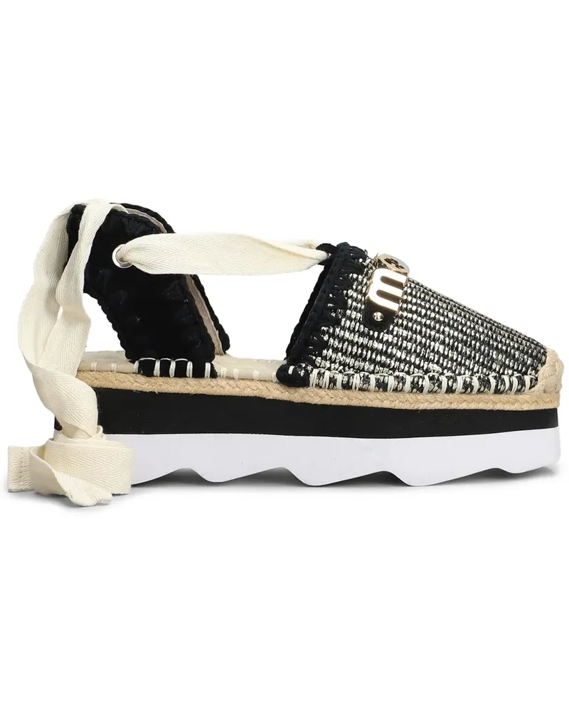Mou Espadrilles mit Logo - Schwarz Schwarz