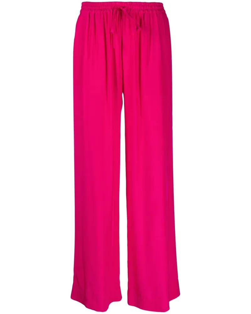 P.A.R.O.S.H. P.A.R.O H. Seidenhose mit geradem Bein Rosa