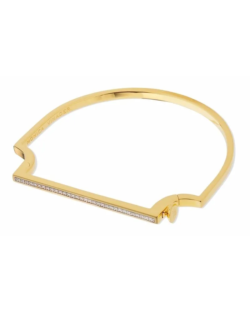 Monica Vinader Signature Armreif mit Diamanten - Gold Gold