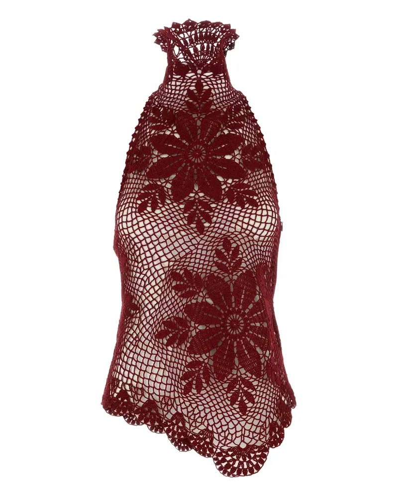 Magda Butrym crochet floral top - Rot Rot