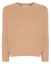 Twin-Set Pullover mit Zopfmuster Nude