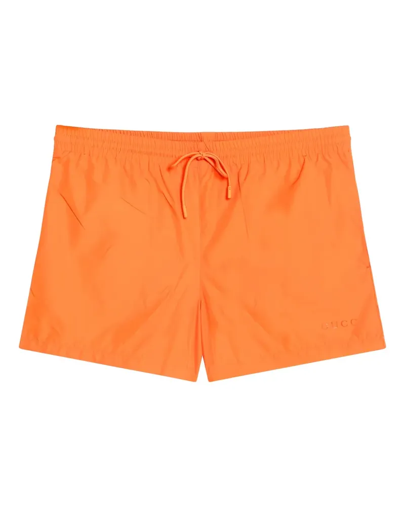 Gucci Badeshorts aus Popeline - Orange Orange