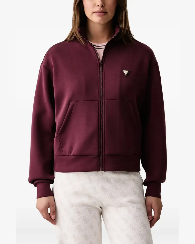 Guess Kapuzenjacke mit Logo-Schild - Rot Rot