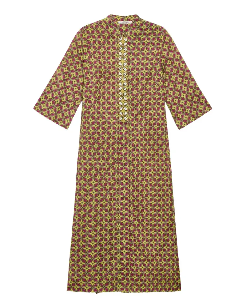 Maliparmi guru-collar midi dress - Gelb Gelb