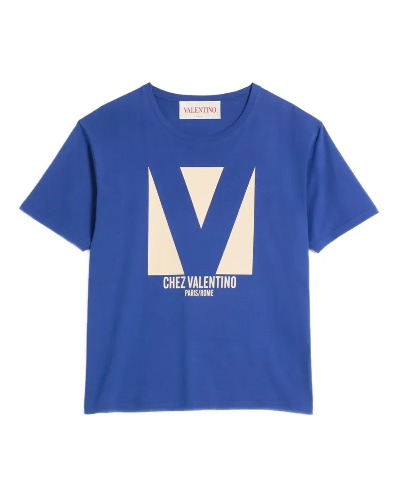 Valentino Garavani T-Shirt mit Chez-Print - Blau Blau