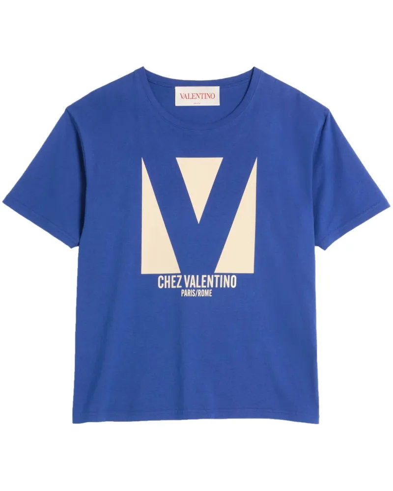 Valentino Garavani T-Shirt mit Chez-Print - Blau Blau