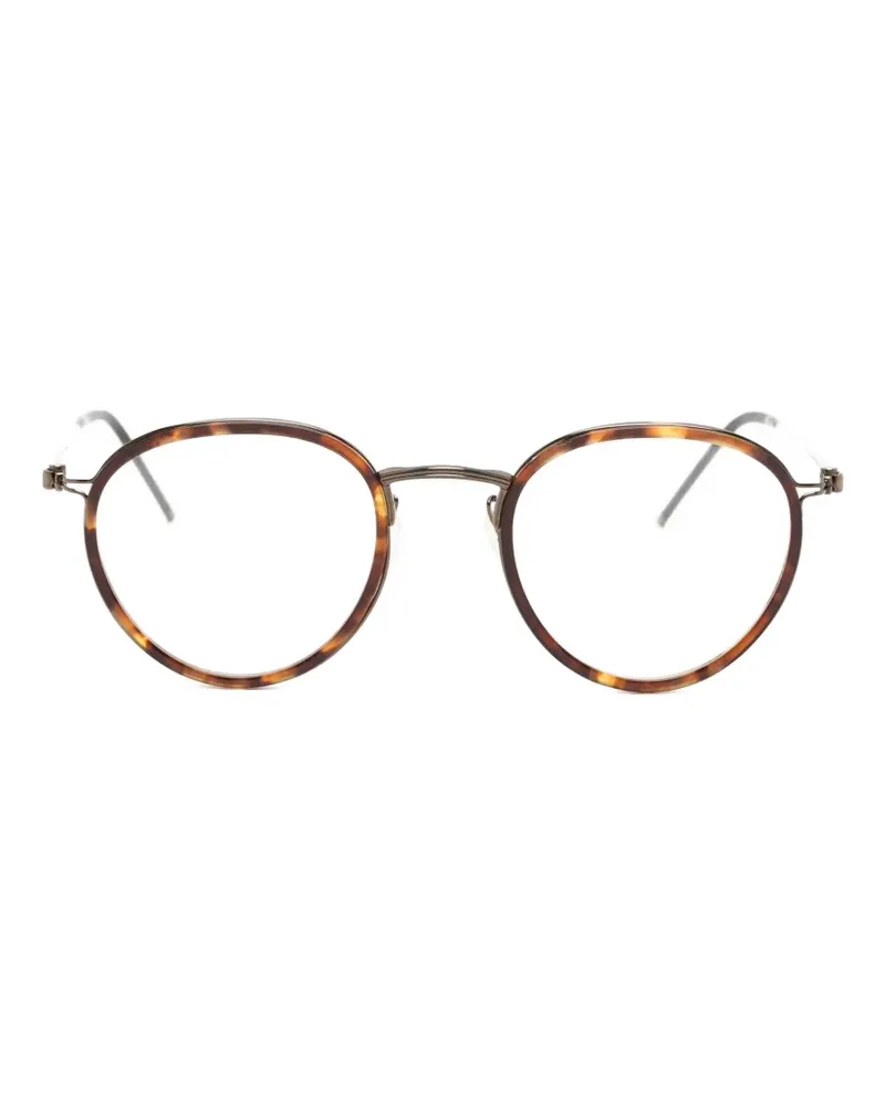Oliver Peoples Runde Brille in Schildpattoptik - Braun Braun
