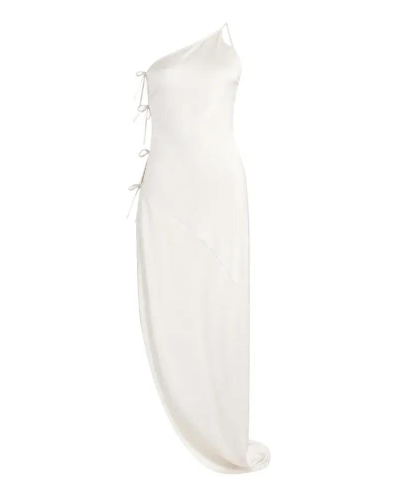 DRKSHDW by Rick Owens Taco one-shoulder side-tie maxi dress - Nude Nude