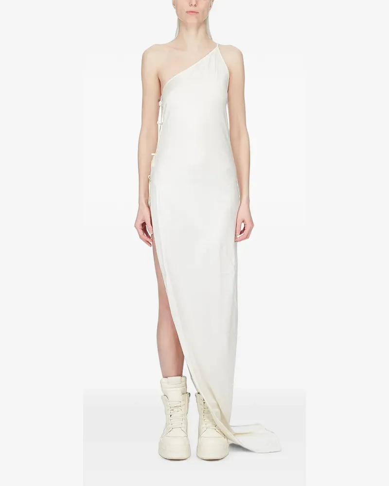 DRKSHDW by Rick Owens Taco One-Shoulder-Maxikleid mit Schleifenverschluss - Nude Nude