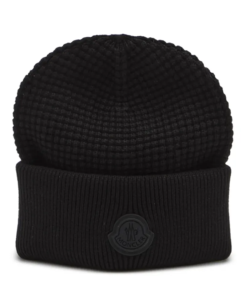 Moncler Beanie mit Brioche-Stickerei - 999|Black 999