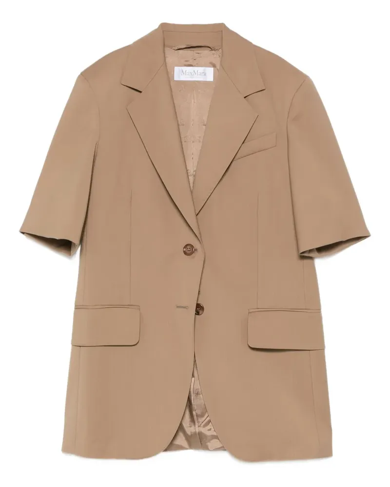Max Mara Kurzärmeliges OTTUSO Blazer mit fallendem Revers - Braun Braun