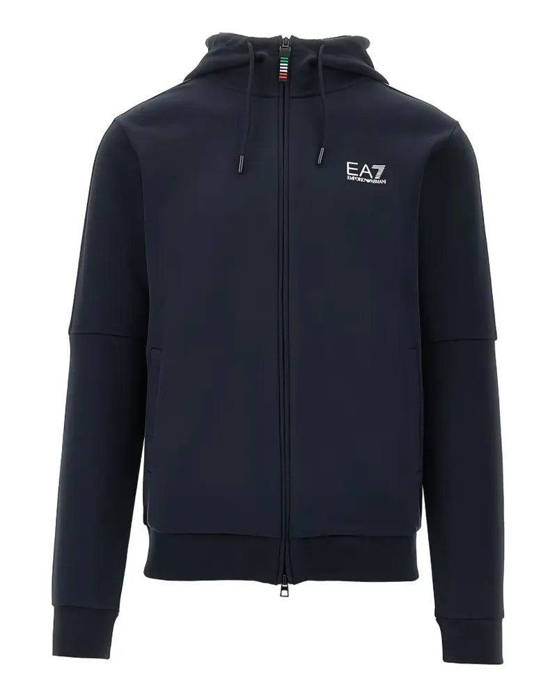 EA7 Kapuzenjacke mit Reißverschluss - Blau Blau