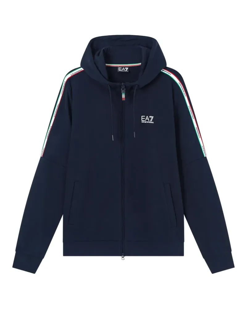 EA7 Kapuzenjacke mit Reißverschluss - Blau Blau