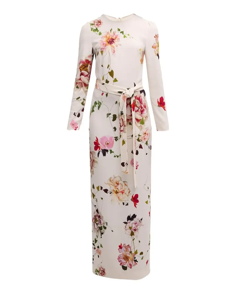 Monique Lhuillier Abendkleid mit Print - Nude Nude