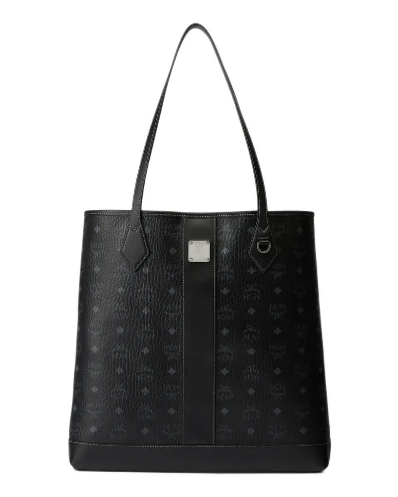 MCM Handtasche mit Visetos-Muster - Schwarz Schwarz