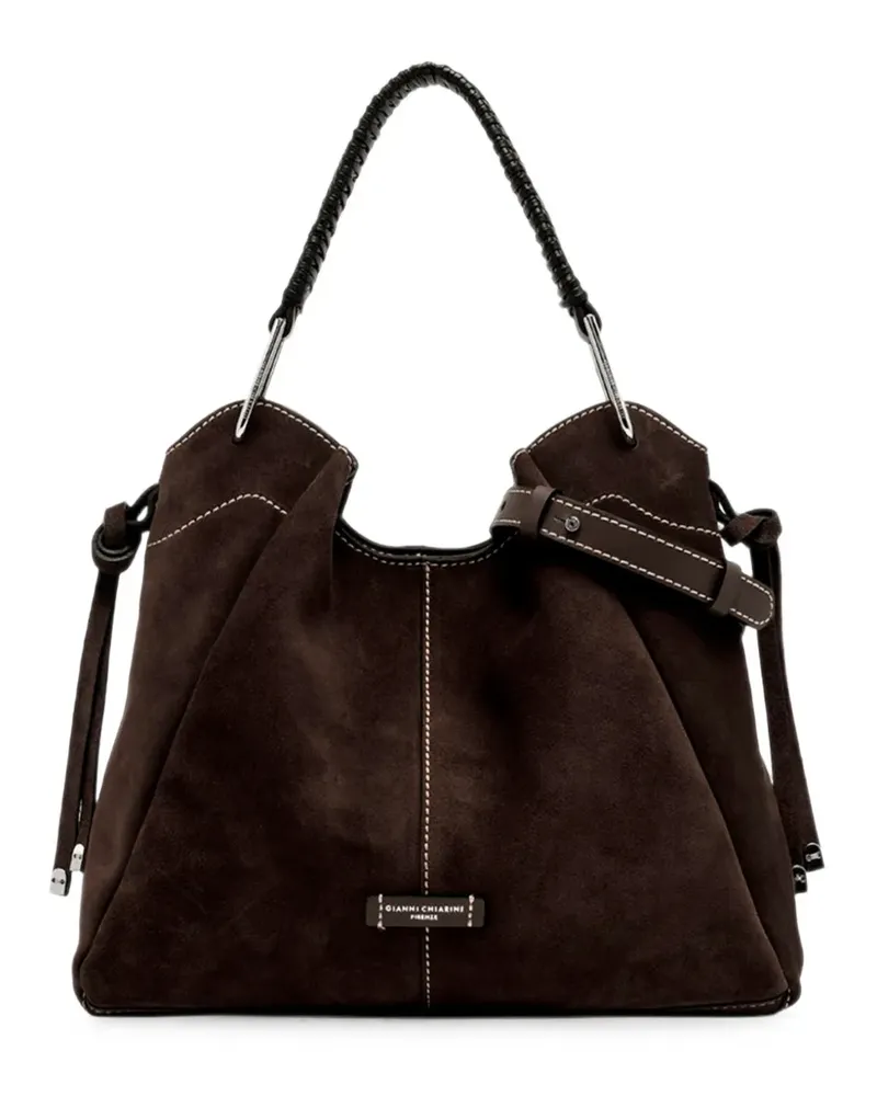 Gianni Chiarini Era Schultertasche mit Kontrastnähten - Braun Braun
