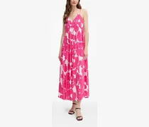 Maxikleid mit Blumen-Print - Rosa