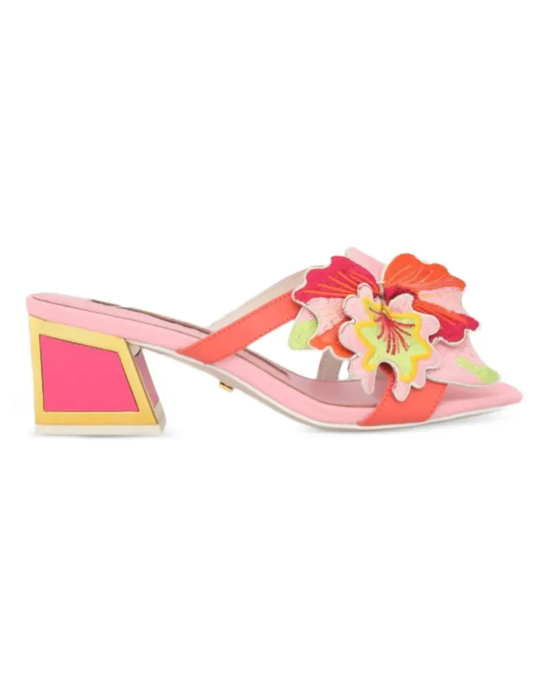 Kat Maconie Eve Sandalen mit Blumenapplikation - Rosa Rosa