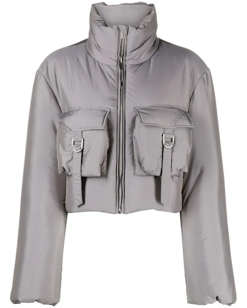 Blumarine Gefütterte Cropped-Jacke - Grau Grau