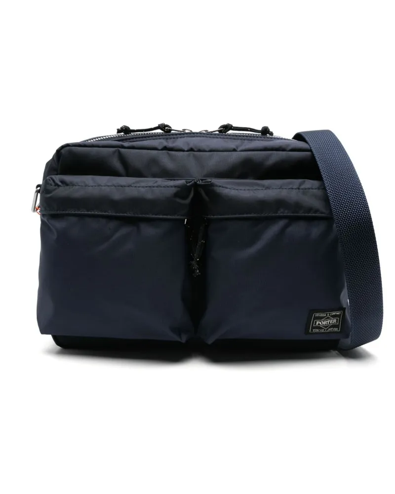 PORTER-YOSHIDA & CO Schultertasche mit Logo-Detail - Blau Blau