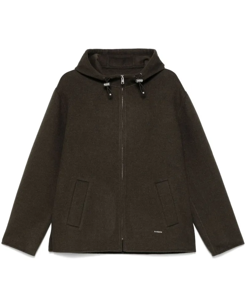 Sandro Jacke mit Kapuze - Grün Grün