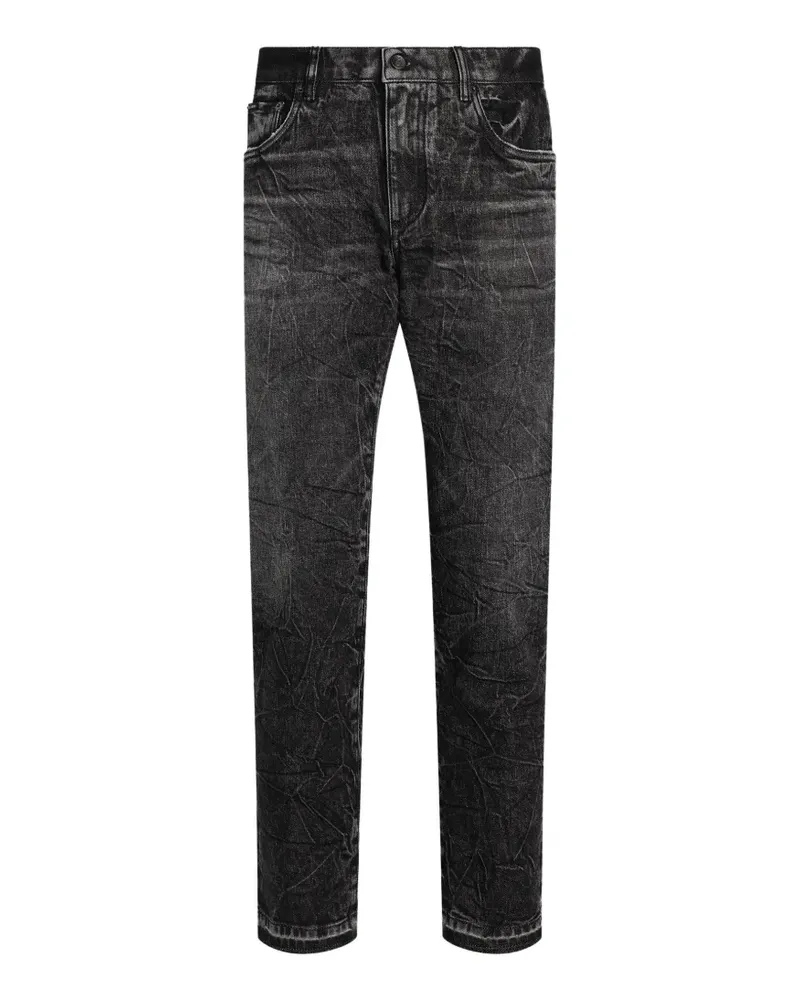 Dolce & Gabbana Jeans mit Logo-Schild - Schwarz Schwarz