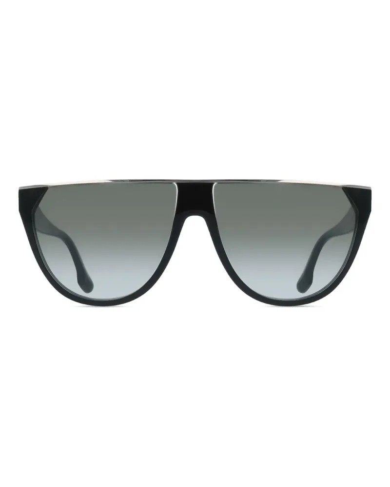 Victoria Beckham Shield Sonnenbrille mit Logo - Grün Grün