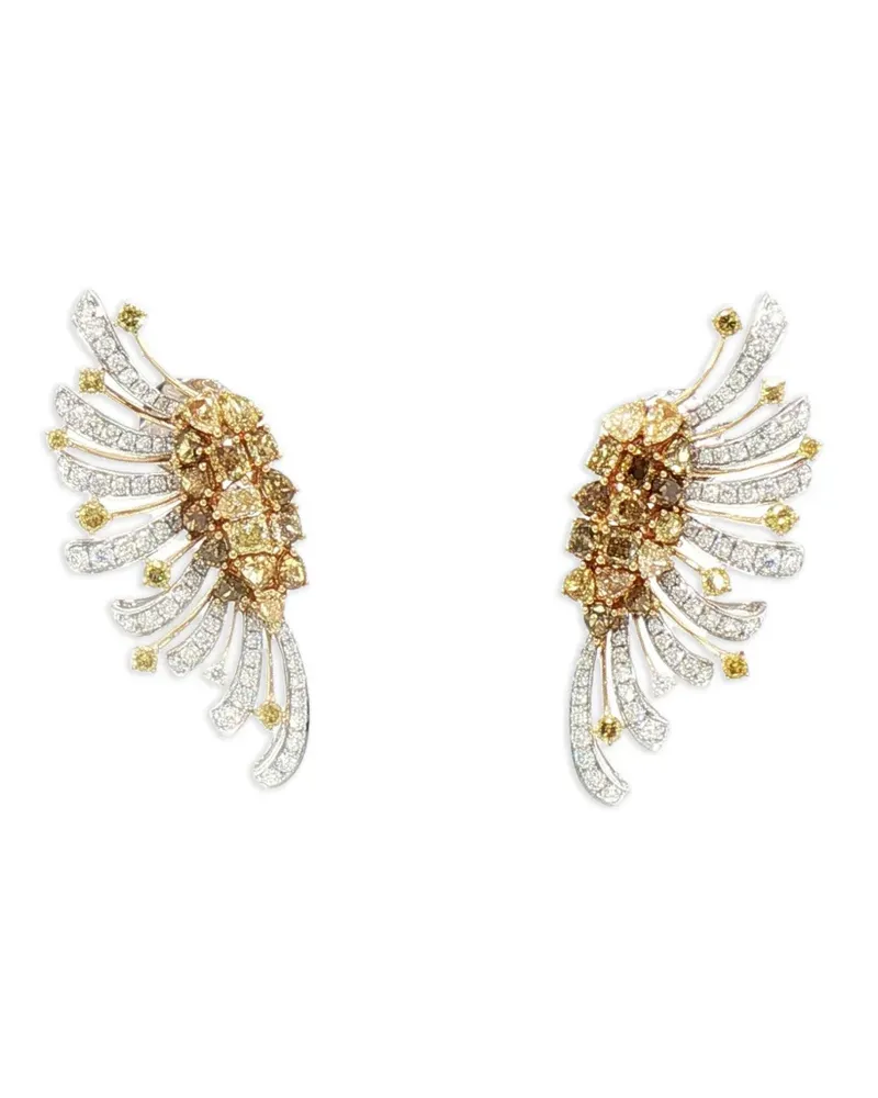 HYT Jewelry fan diamond earrings - Silber Silber