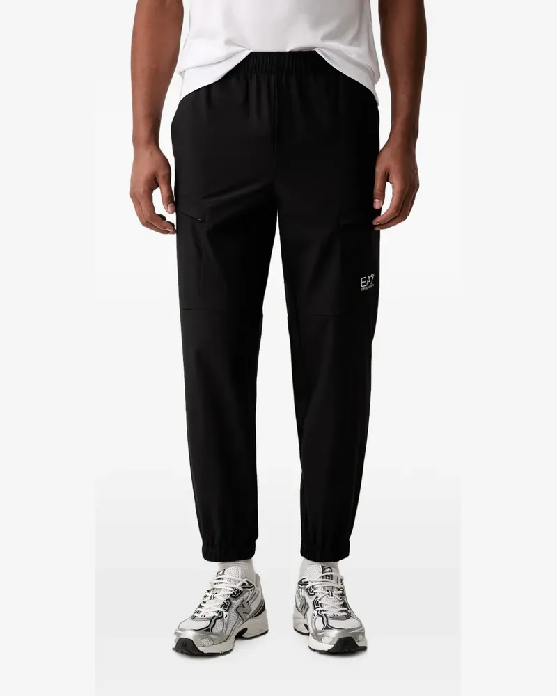 EA7 Ventus 7 Jogginghose mit Logo - Schwarz Schwarz