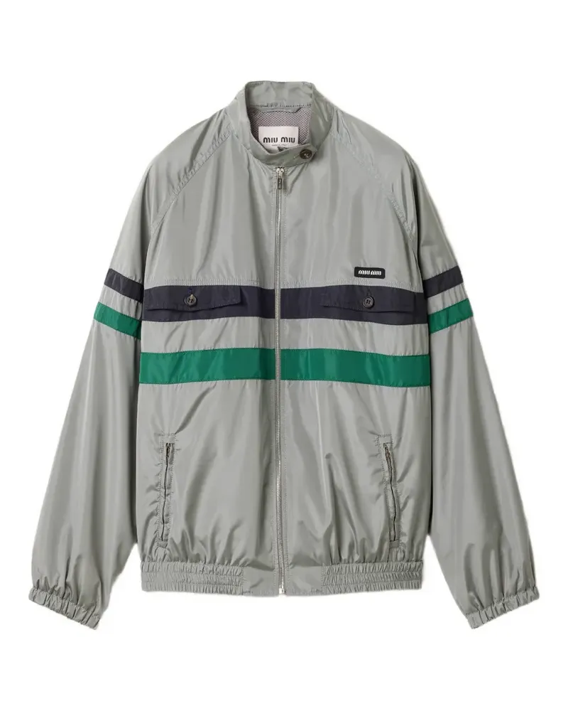 Miu Miu Blousonjacke aus Funktionsseide - Grau Grau