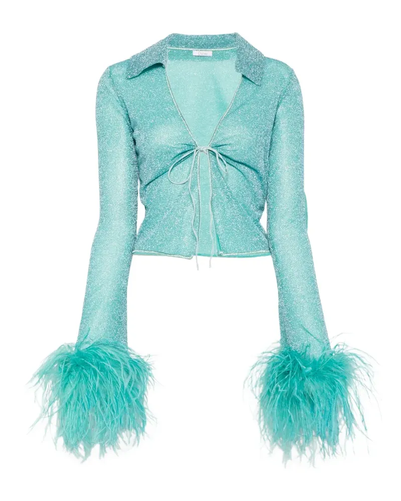 Oséree Schmales Lumiere Plumage Hemd - Blau Blau