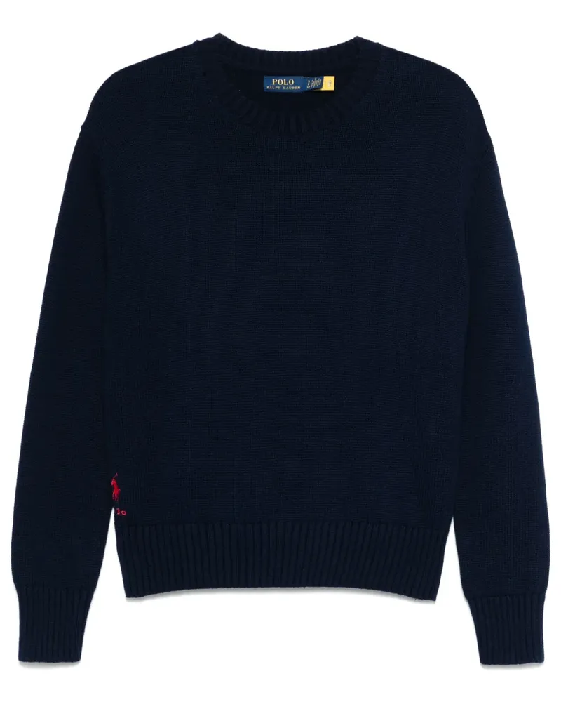 Ralph Lauren Pullover mit Polo Pony - Blau Blau