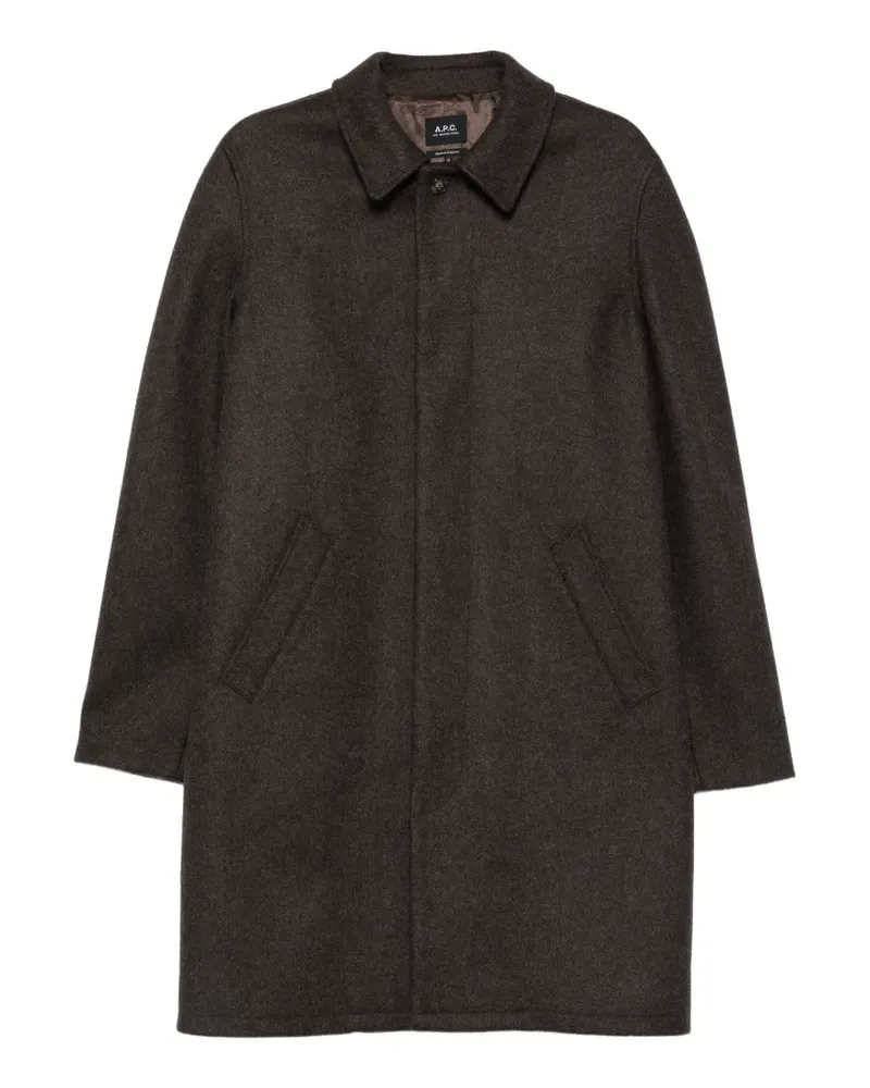 A.P.C. Geknöpfter Mantel mit Raglanärmeln - Braun Braun