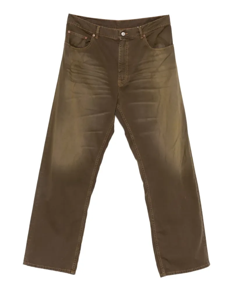 Maison Margiela Hose mit Logo-Patch - Braun Braun