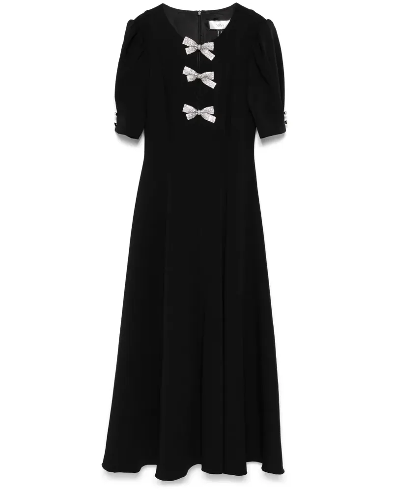 NISSA Maxikleid mit Schleifenapplikation - Schwarz Schwarz