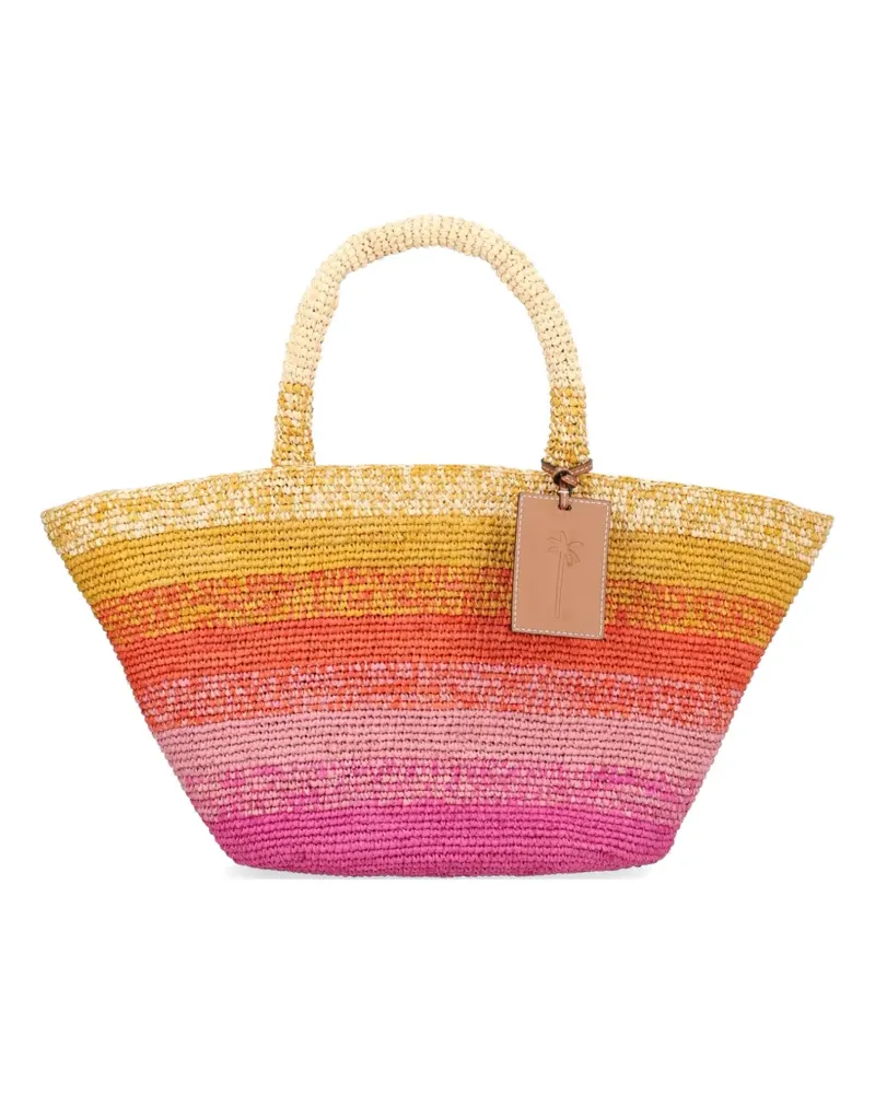 Manebí Panier woven-raffia shoulder bag - Rosa Rosa