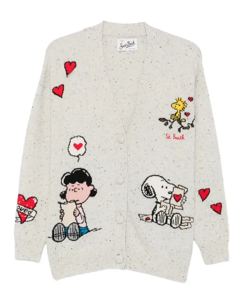 MC2 Saint Barth x Peanuts intarsia-knit cardigan - Grau Grau