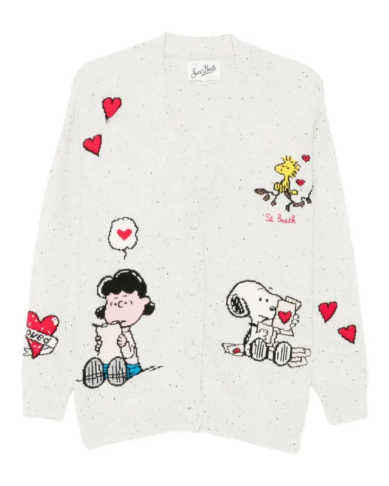MC2 Saint Barth x Peanuts Intarsien-Cardigan - Grau Grau