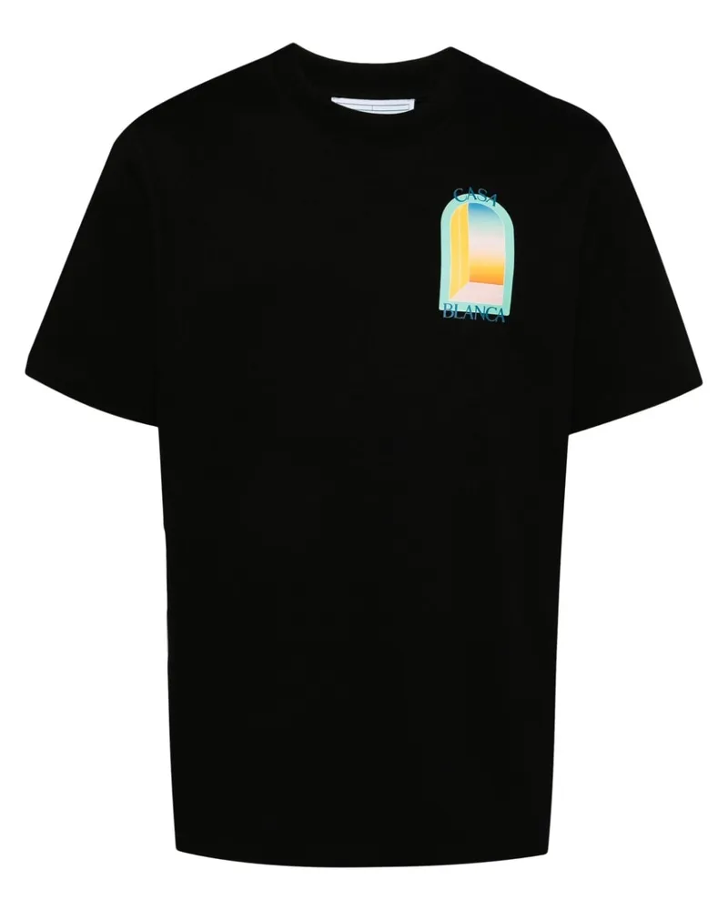 Casablanca Paris L'Arche de Nuit T-Shirt Schwarz