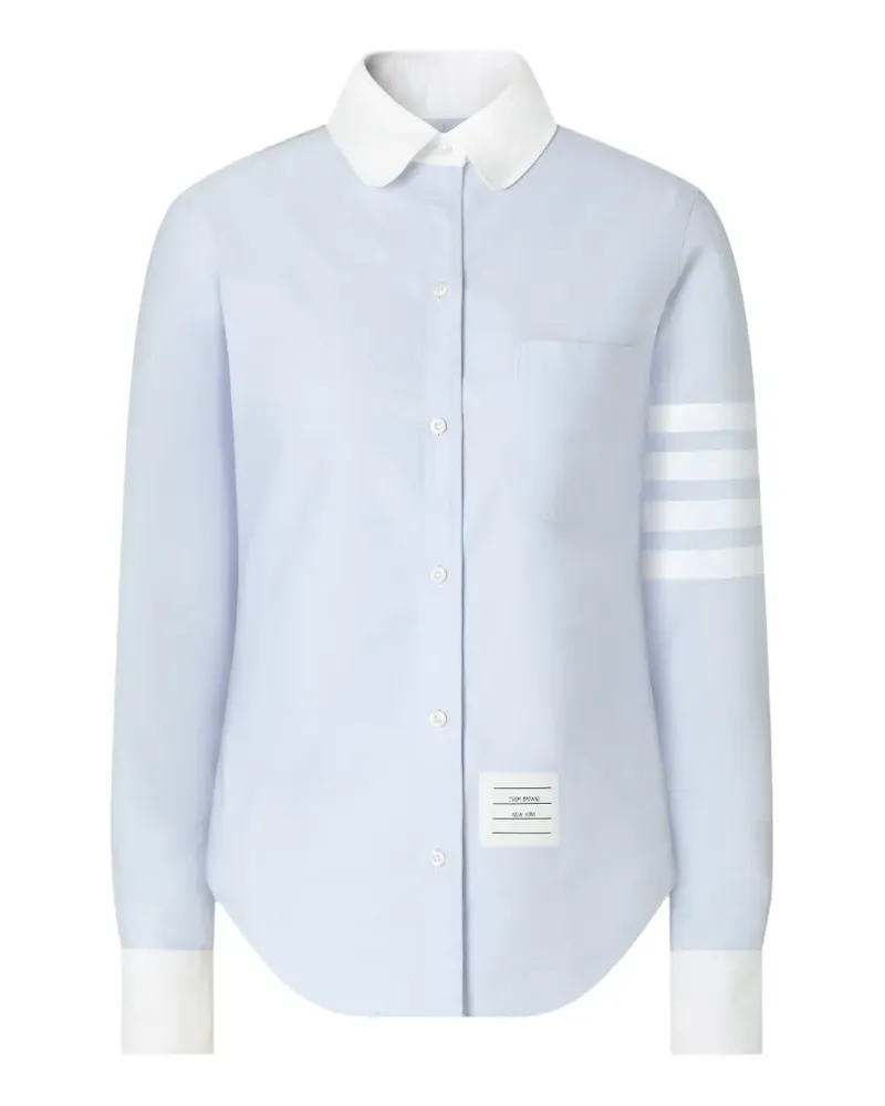 Thom Browne Oxford-Hemd mit Logo-Streifen - Blau Blau