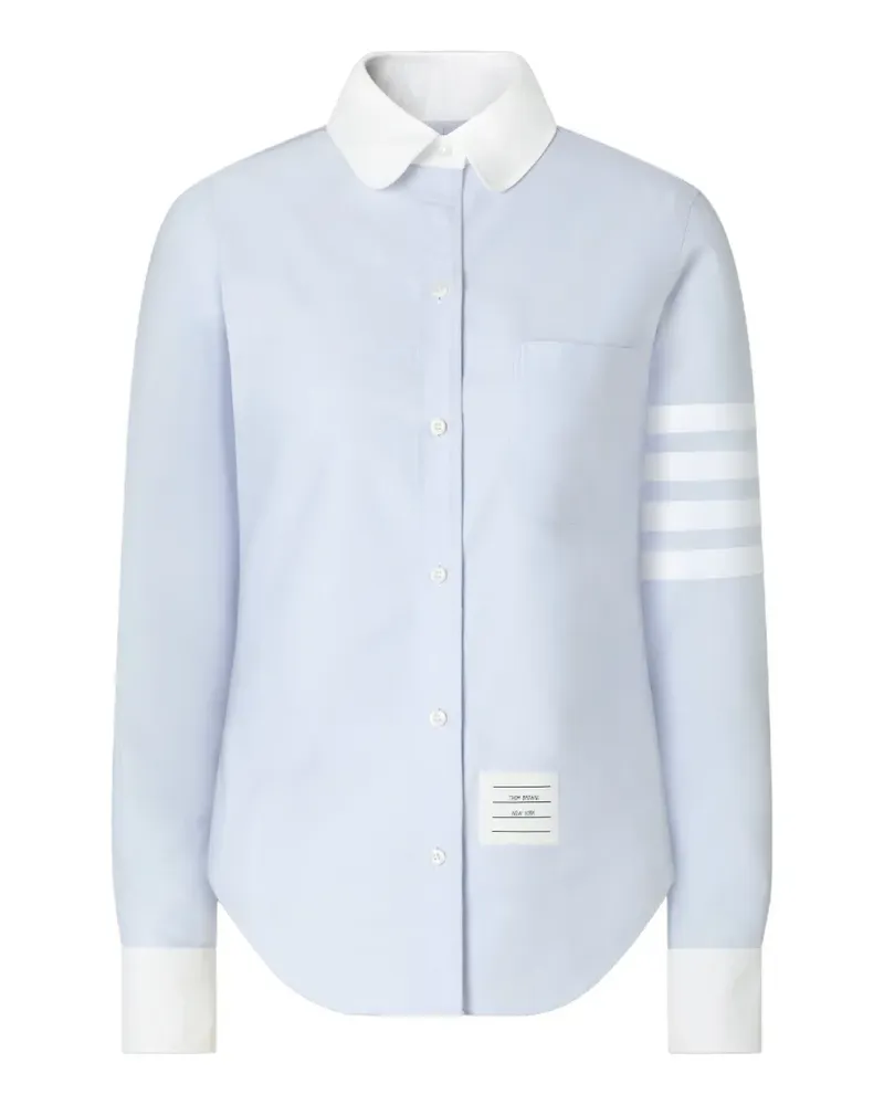 Thom Browne Oxford-Hemd mit Logo-Streifen - Blau Blau