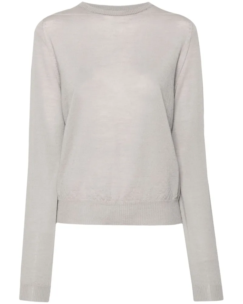 Rick Owens Biker Level Pullover Grau