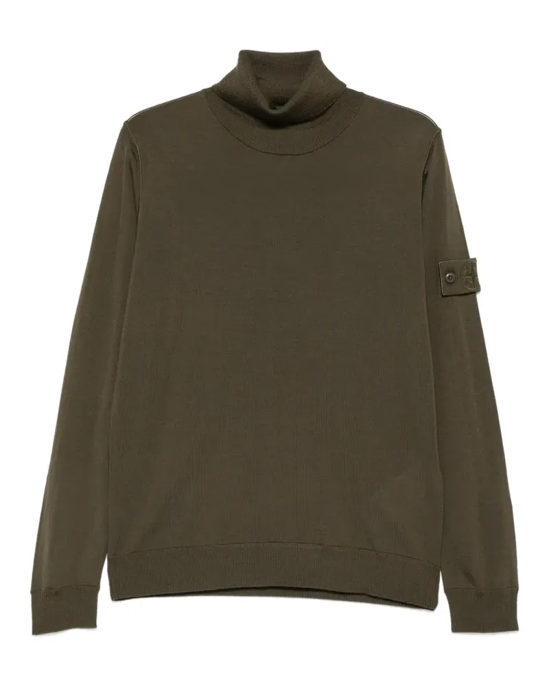 Stone Island Ghost Pullover mit Logo-Patch - Grün Grün